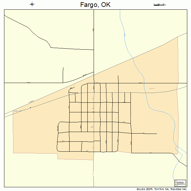 Fargo, OK street map