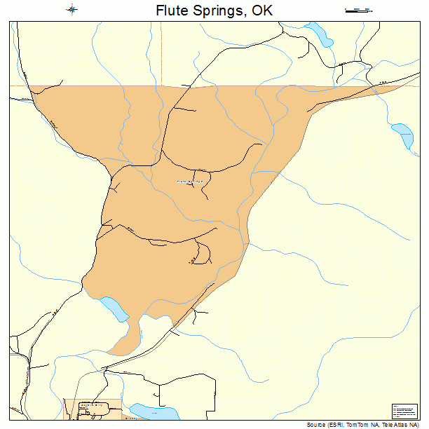 Flute Springs, OK street map