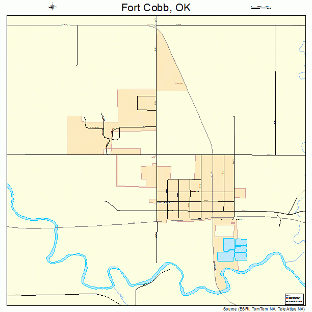 Fort Cobb, OK street map