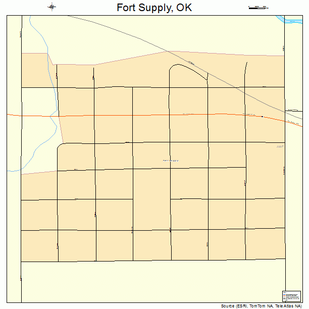 Fort Supply, OK street map