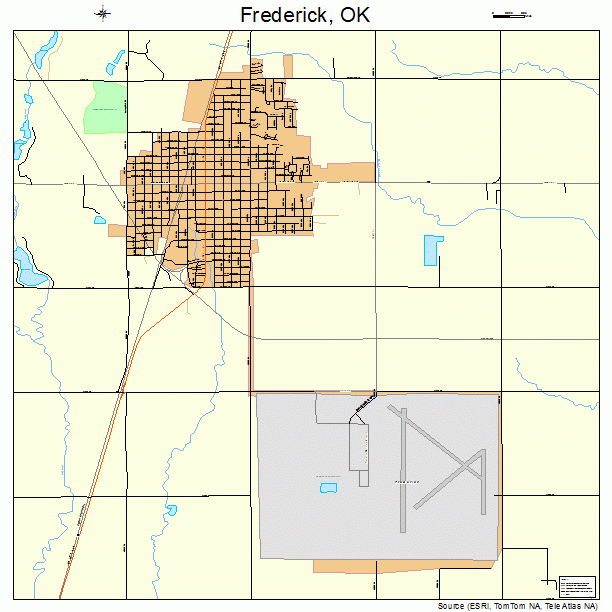 Frederick, OK street map