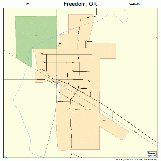 Freedom, OK street map