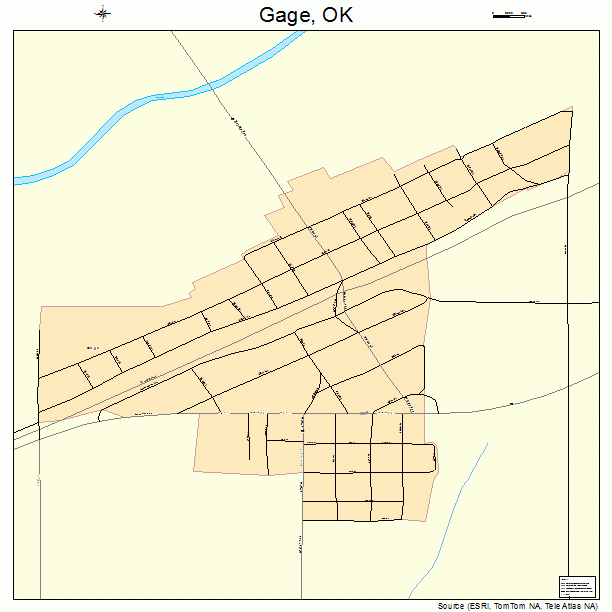 Gage, OK street map