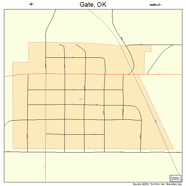 Gate, OK street map