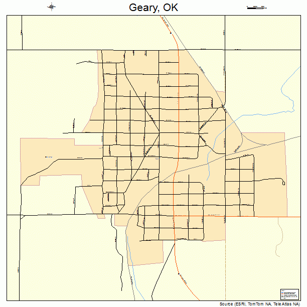 Geary, OK street map