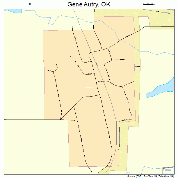 Gene Autry, OK street map