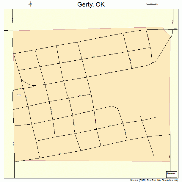 Gerty, OK street map