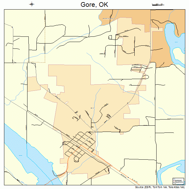 Gore, OK street map