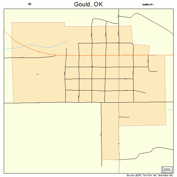 Gould, OK street map