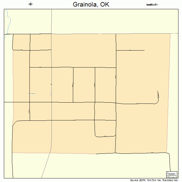 Grainola, OK street map