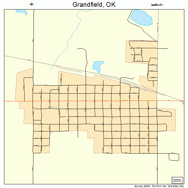Grandfield, OK street map