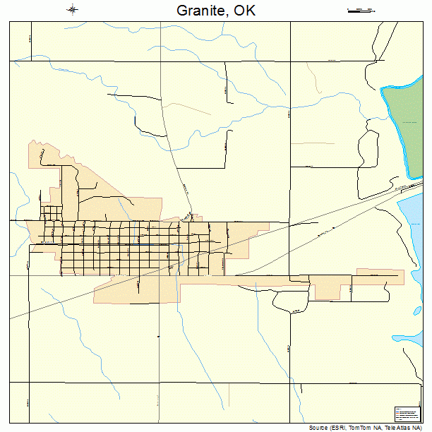 Granite, OK street map