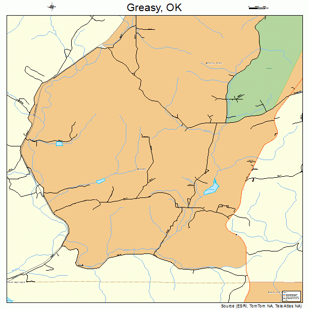 Greasy, OK street map