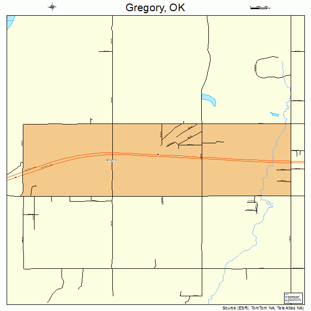 Gregory, OK street map