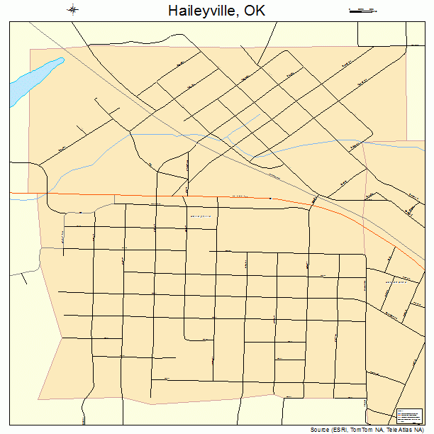 Haileyville, OK street map