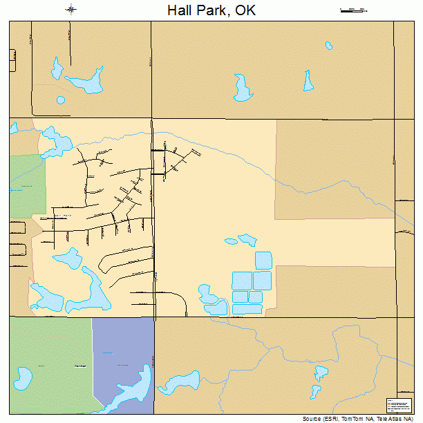 Hall Park, OK street map