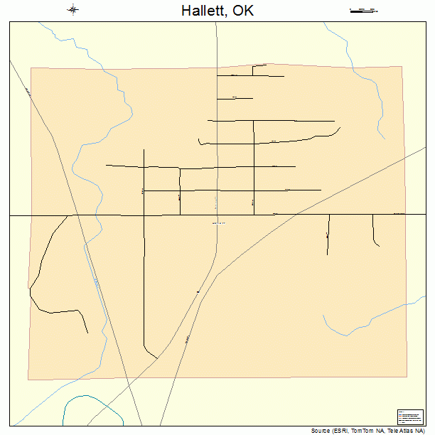 Hallett, OK street map