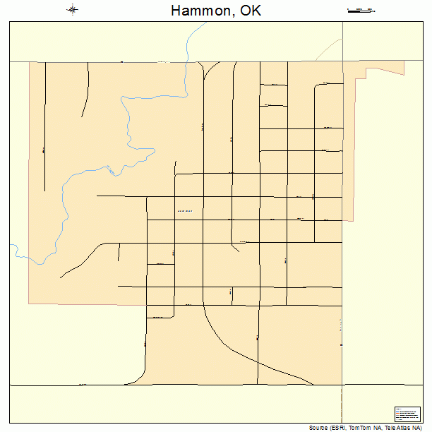 Hammon, OK street map