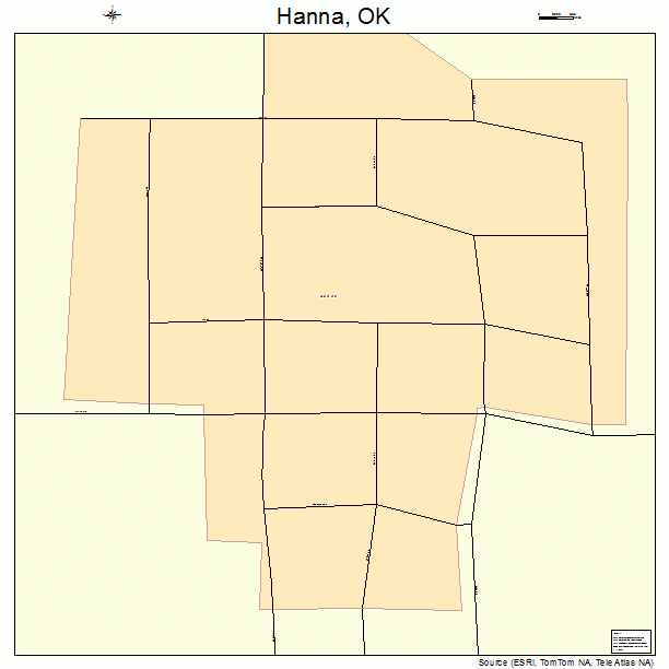 Hanna, OK street map