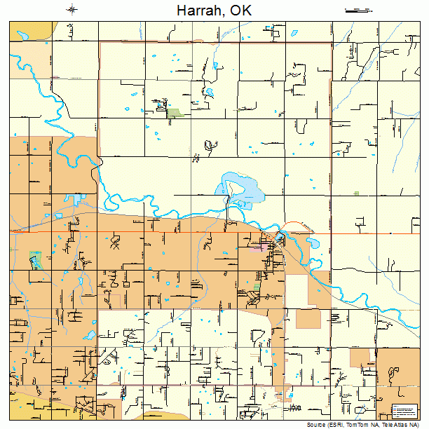 Harrah, OK street map