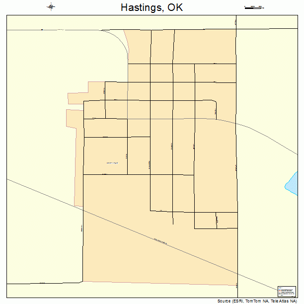 Hastings, OK street map