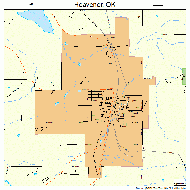 Heavener, OK street map