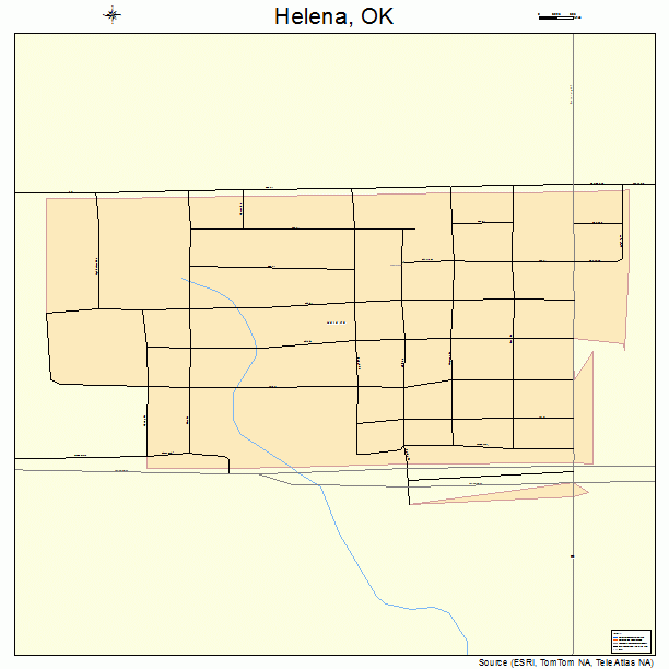 Helena, OK street map