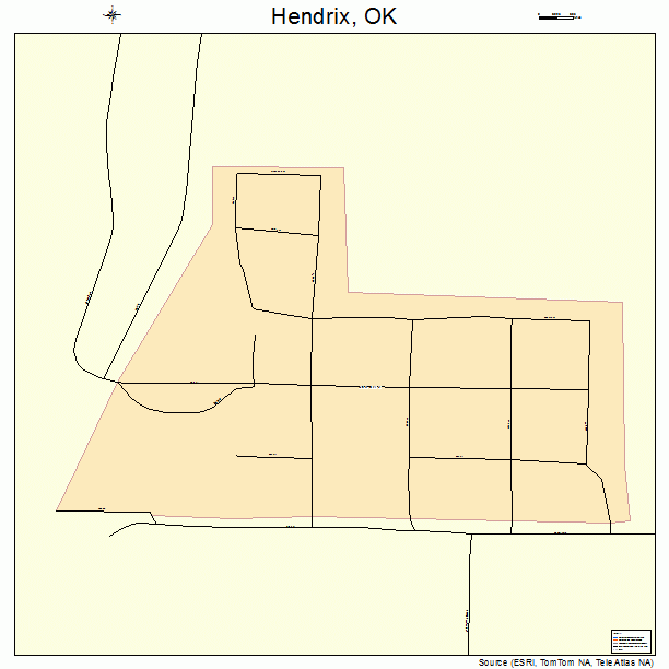 Hendrix, OK street map