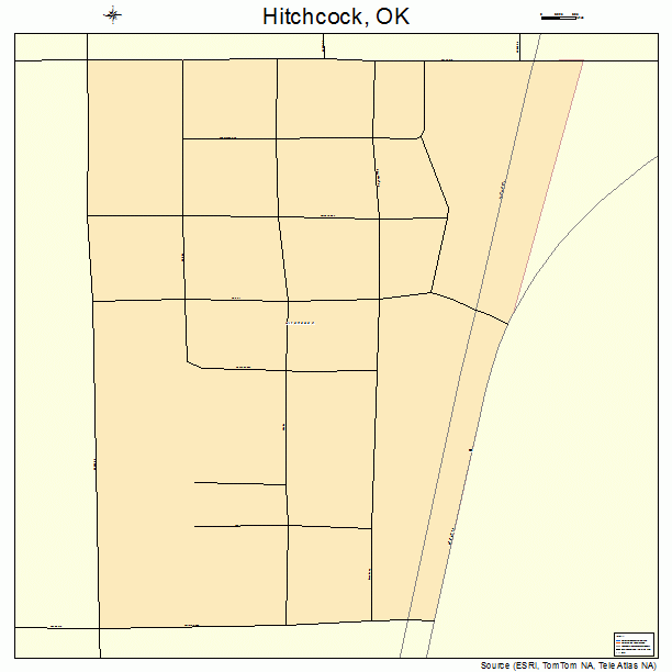 Hitchcock, OK street map