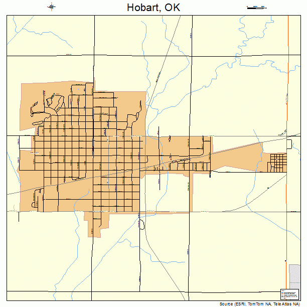 Hobart, OK street map