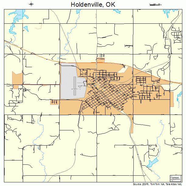 Holdenville, OK street map