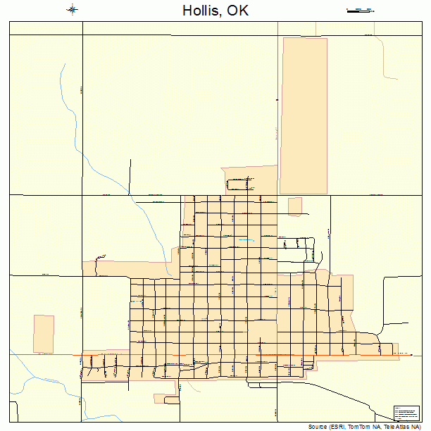 Hollis, OK street map