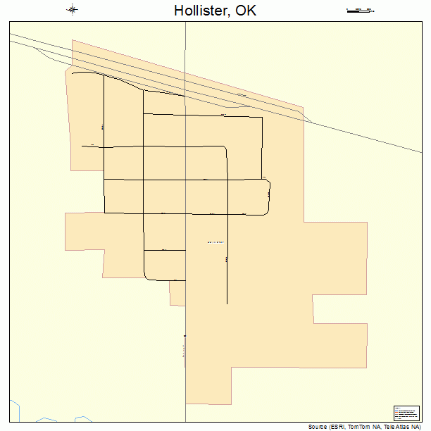 Hollister, OK street map