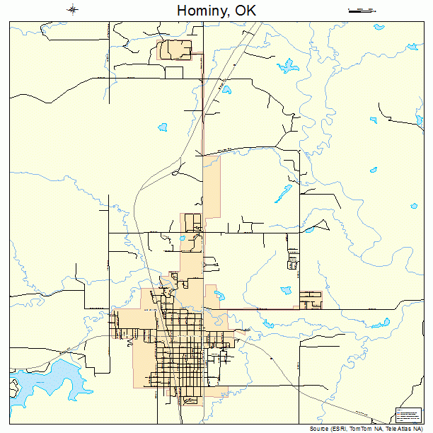 Hominy, OK street map