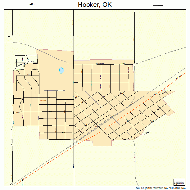 Hooker, OK street map