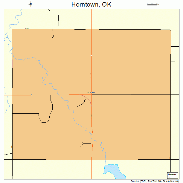 Horntown, OK street map