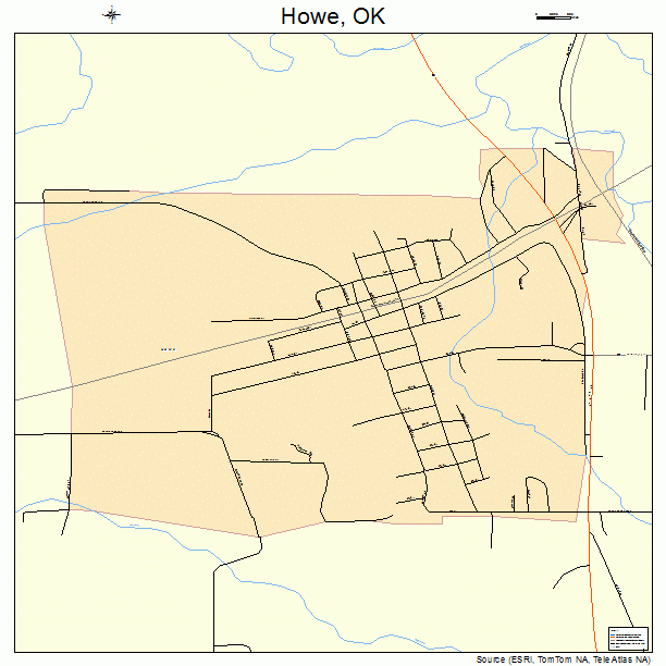 Howe, OK street map