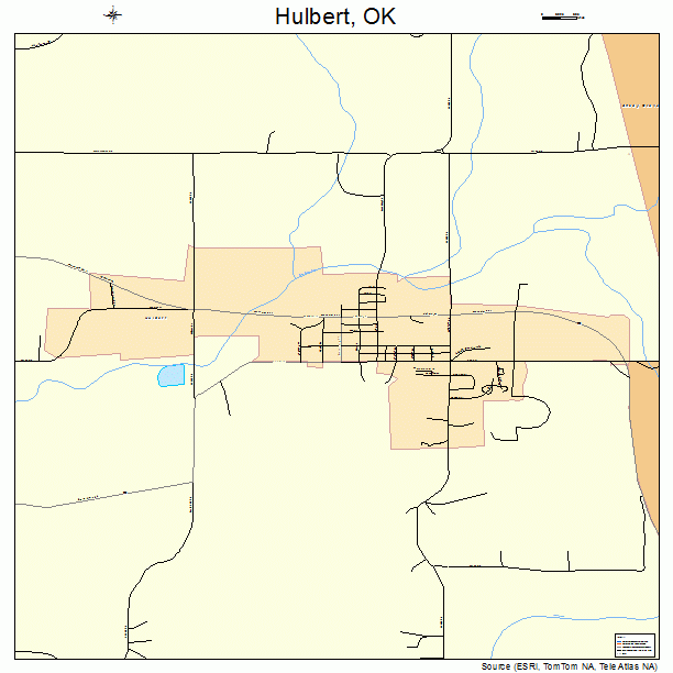 Hulbert, OK street map