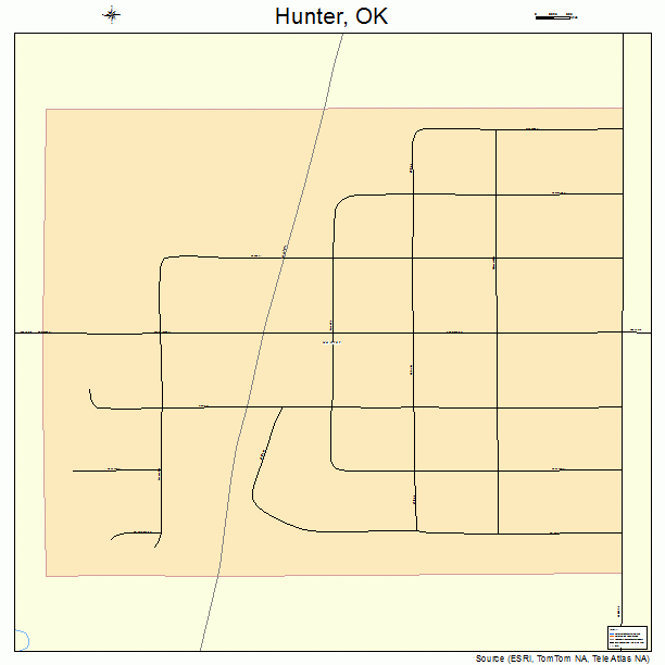Hunter, OK street map