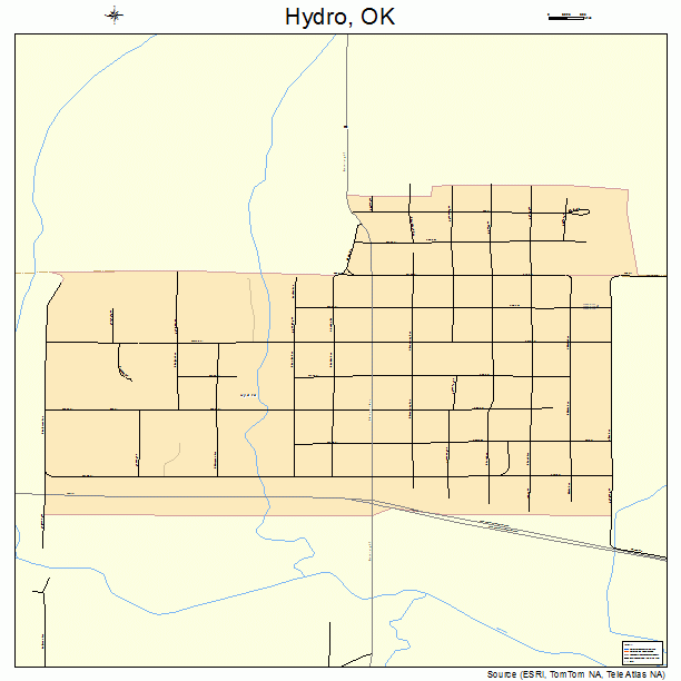 Hydro, OK street map