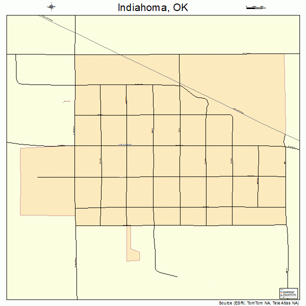 Indiahoma, OK street map