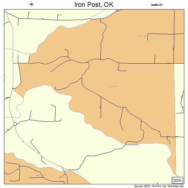 Iron Post, OK street map