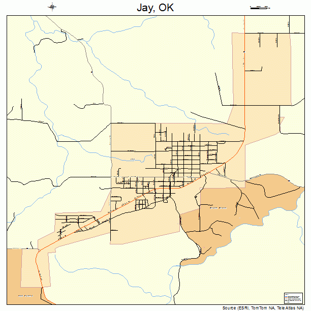 Jay, OK street map