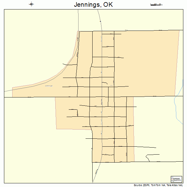 Jennings, OK street map