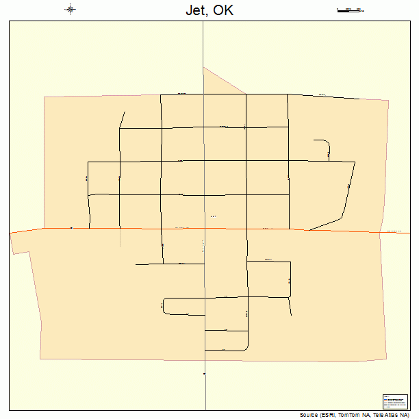 Jet, OK street map