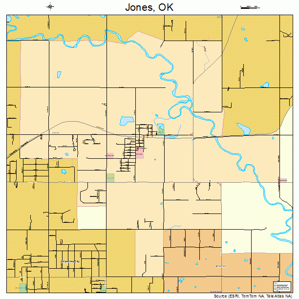 Jones, OK street map