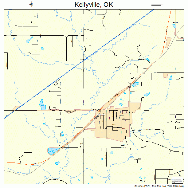 Kellyville, OK street map