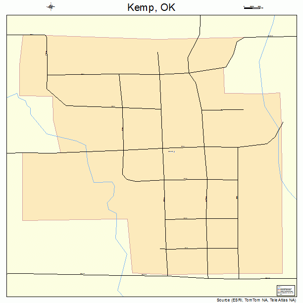 Kemp, OK street map