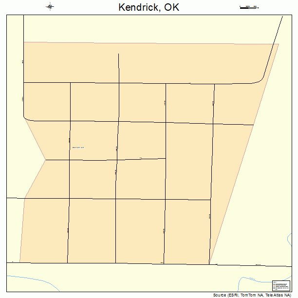 Kendrick, OK street map