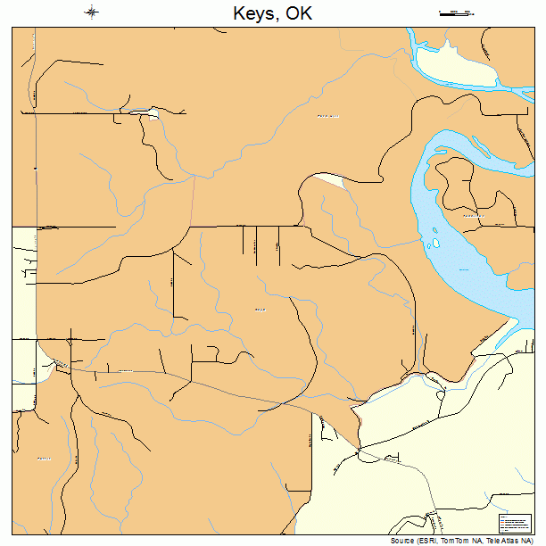 Keys, OK street map